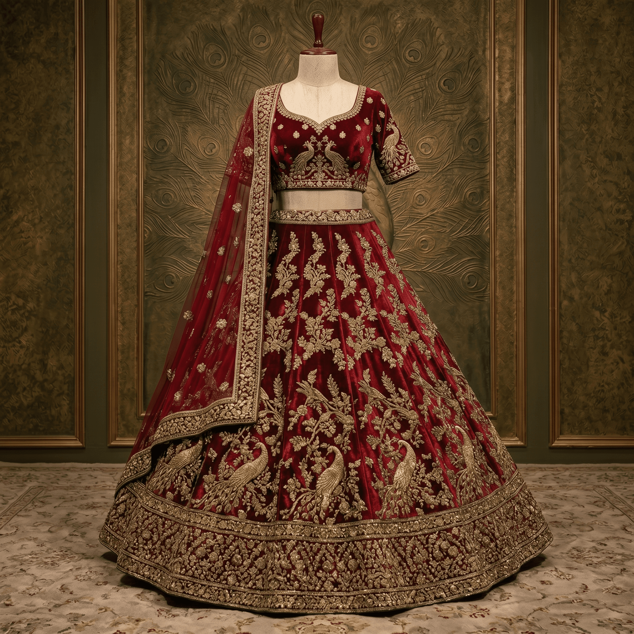 Heavy Bridal Lehenga Gown